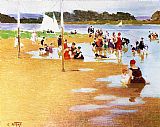 Edward Henry Potthast Bathers painting